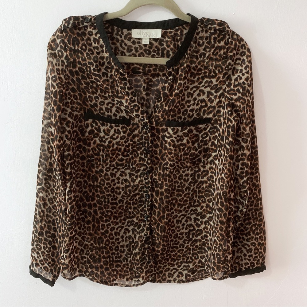 🛍3/$20 Leopard Print Blouse